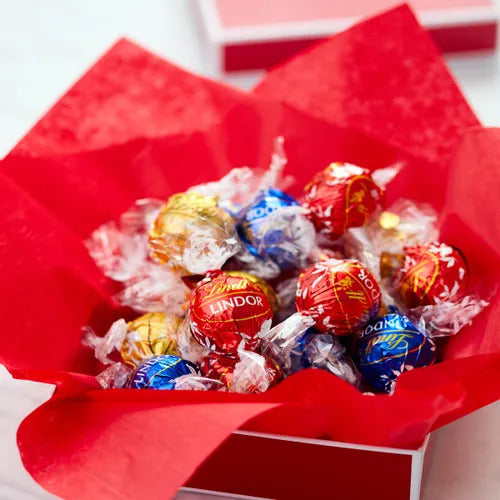 Lindt Chocolate Assorted LINDOR Truffles Thank You Gift Tin (12-pc, 5 oz)