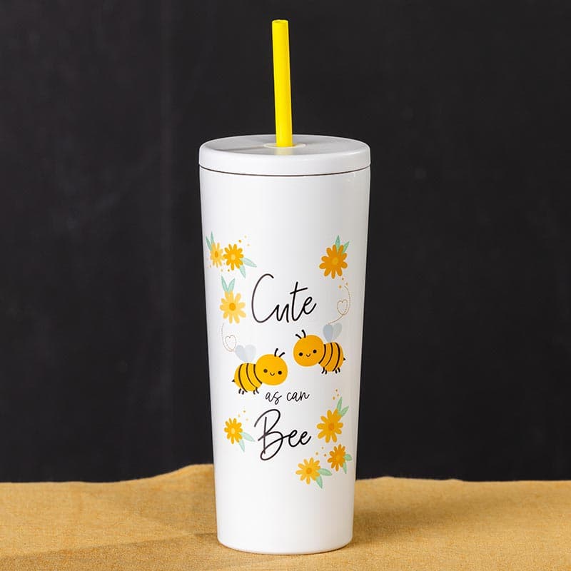 Cracker Barrel Cute As Can Bee 22 Oz. Tumbler with Straw