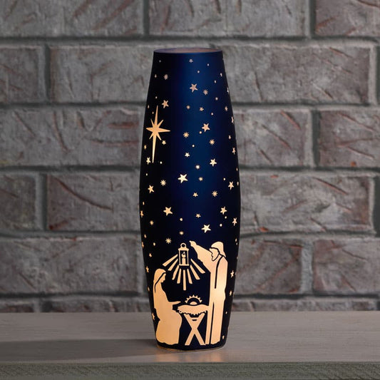 Cracker Barrel Blue Nativity Accent Light