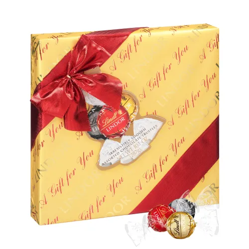 Lindt Chocolate Lindt LINDOR Holiday Assorted Chocolate Candy Truffles Wrapped Gift Box (10.1 oz)