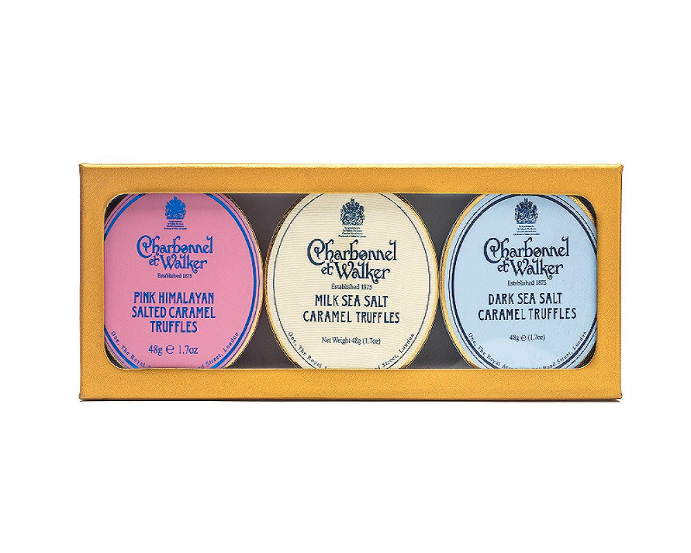 Charbonnel et Walker Dark, Milk and Pink Himalayan Mini Salted Caramel Gift Set