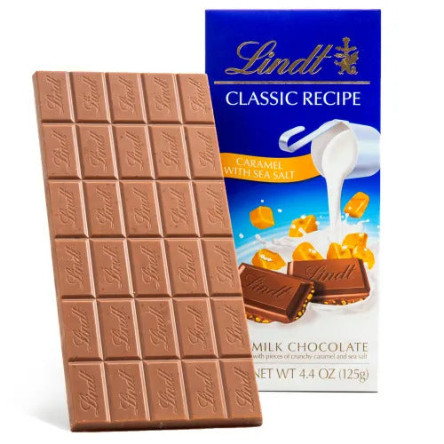 Lindt Chocolate Crunchy Caramel with Sea Salt CLASSIC RECIPE Bar (4.4 oz)