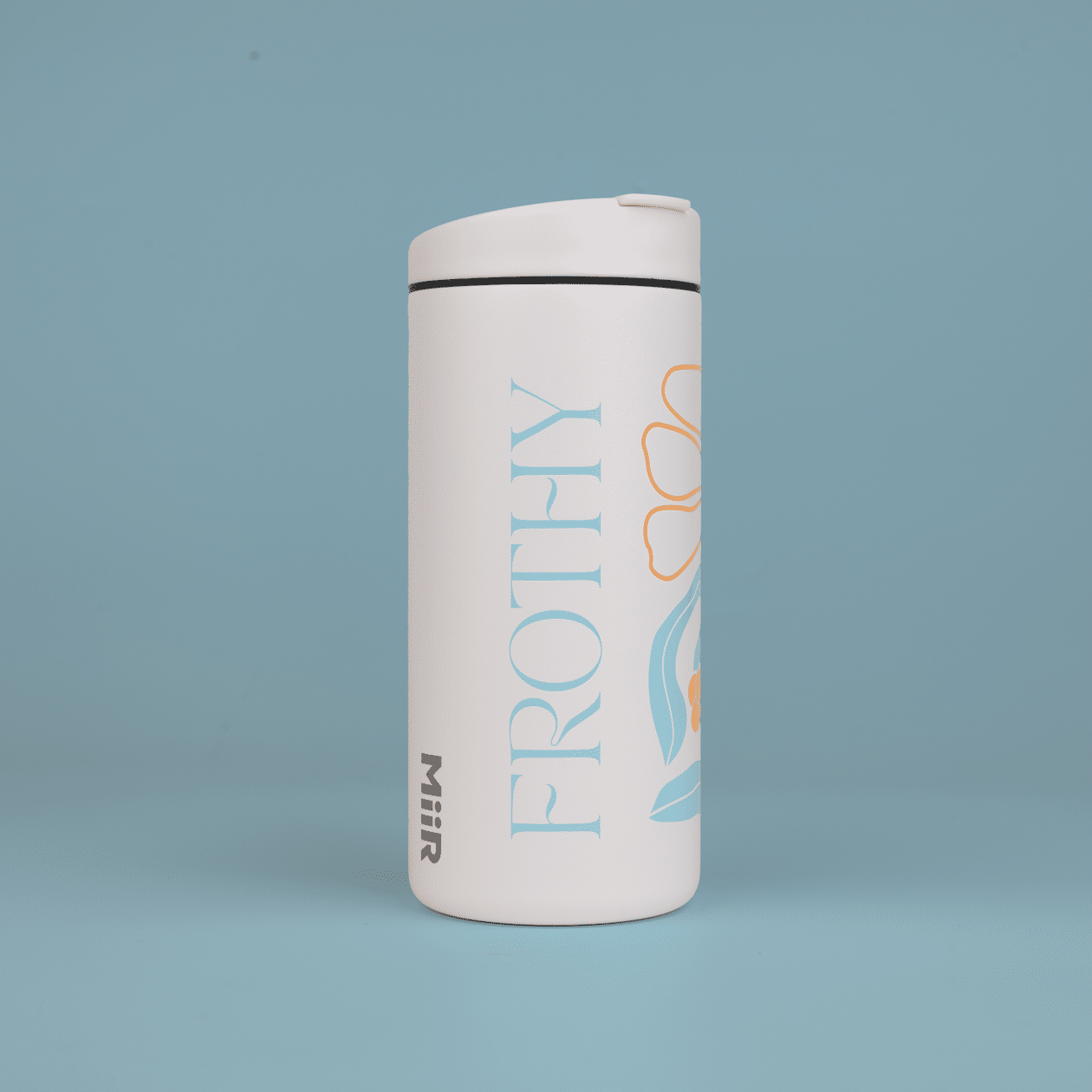 Frothy Monkey 12oz Frothy Monkey Travel Tumbler (White)