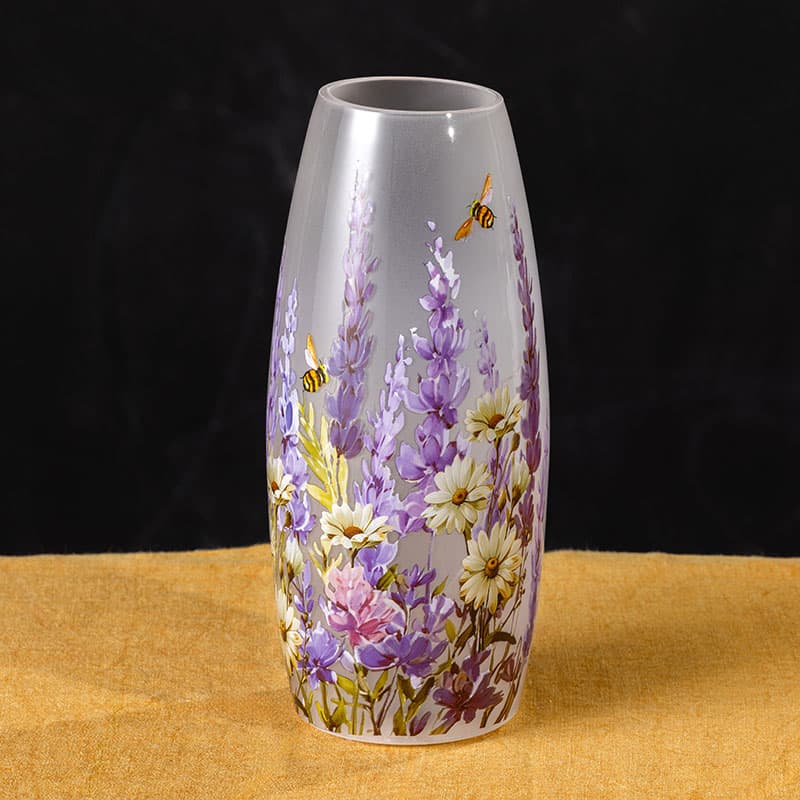 Cracker Barrel Lighted Lavender Vase