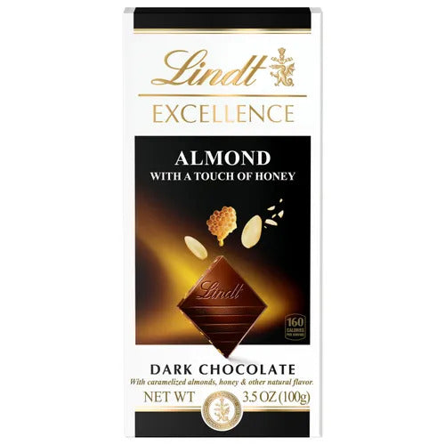 Lindt Chocolate Almond Touch of Honey EXCELLENCE Bar (3.5 oz)