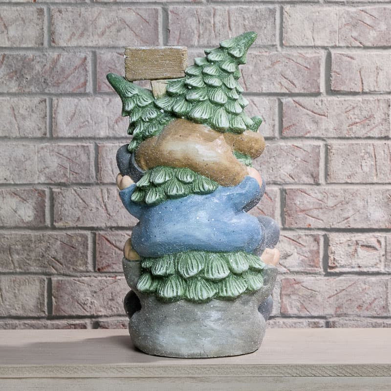 Cracker Barrel LED Stacked Gnome Decor