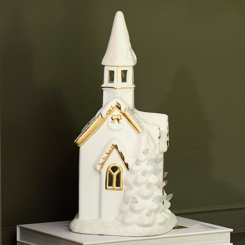 Cracker Barrel White Church Accent Light