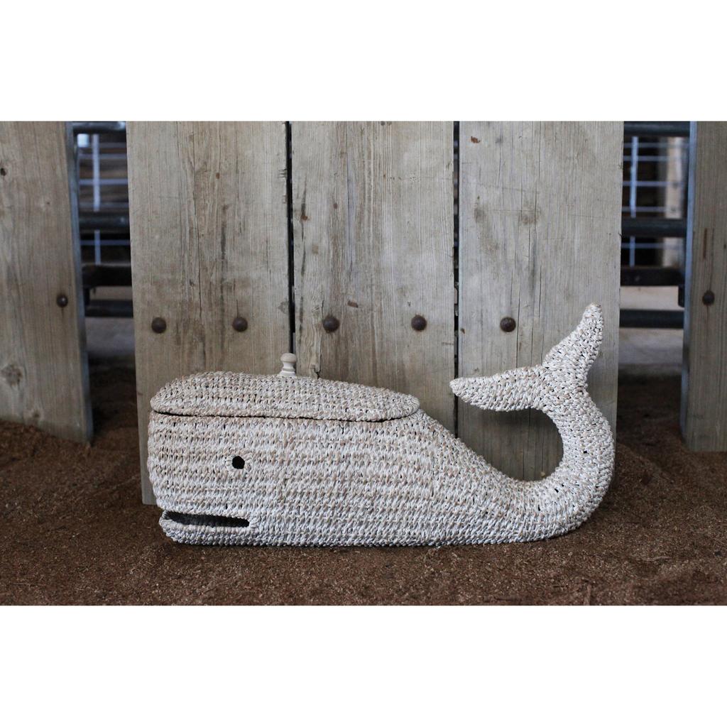 Cracker Barrel Bankuan Rope Whale Box