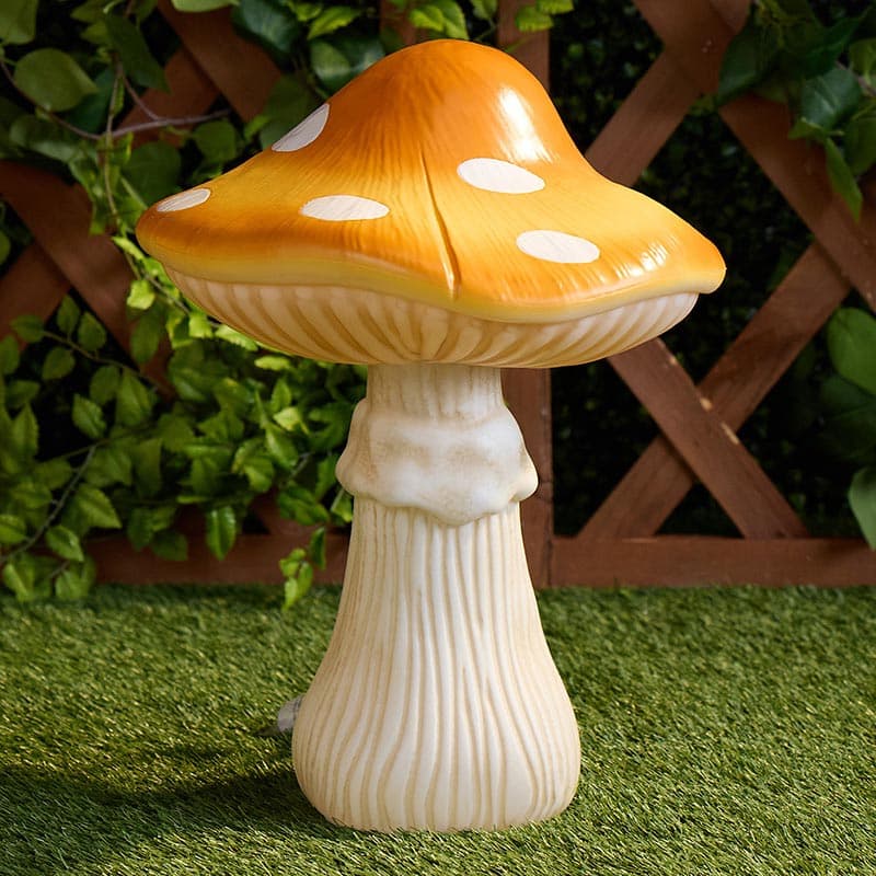 Cracker Barrel Orange Medium Mushroom Blow Mold