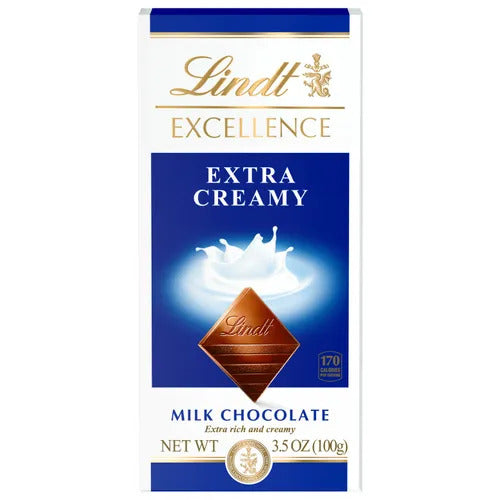 Lindt Chocolate Extra Creamy Milk Chocolate EXCELLENCE Bar (3.5 oz)