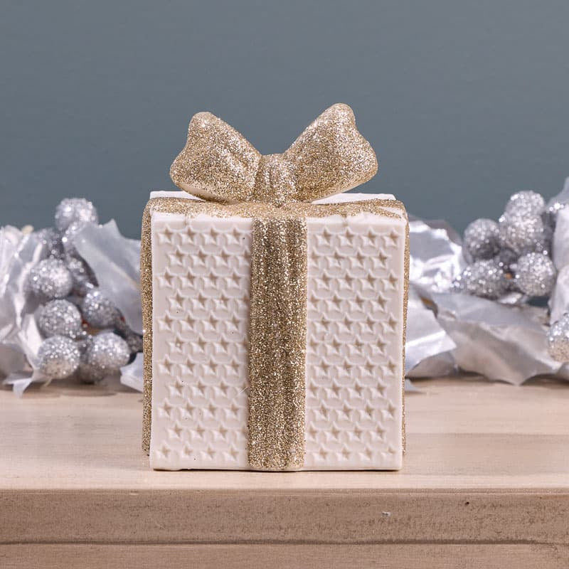 Cracker Barrel Large LED Ceramic Gift Box