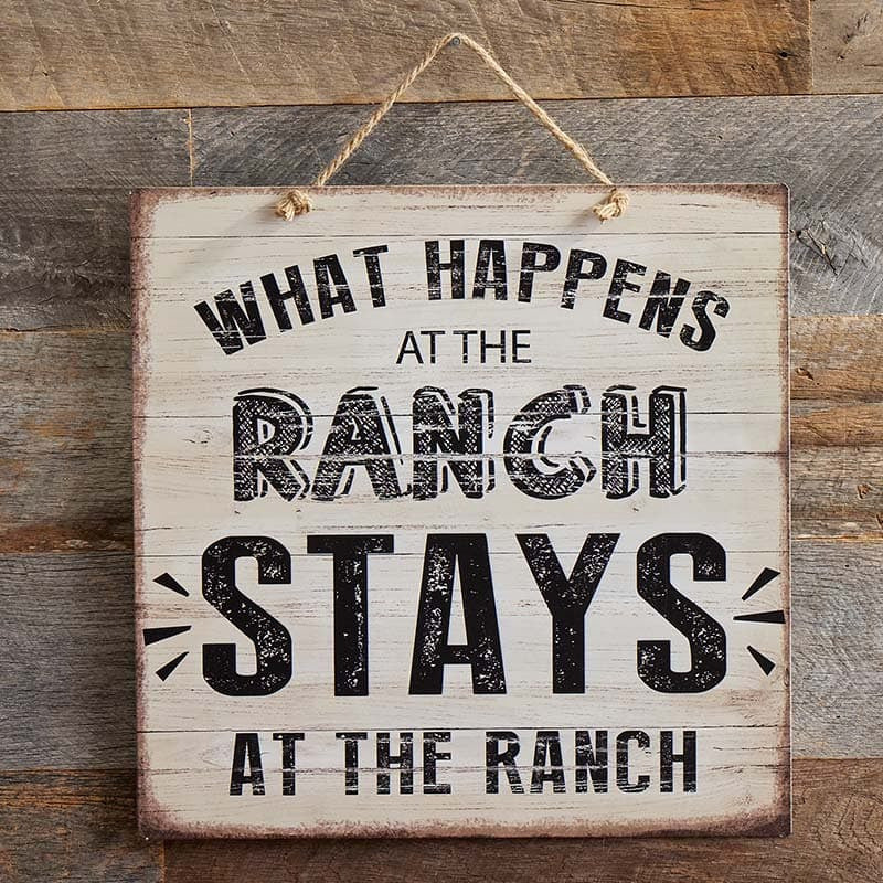 Cracker Barrel Metal What Happens On The Ranch Sign