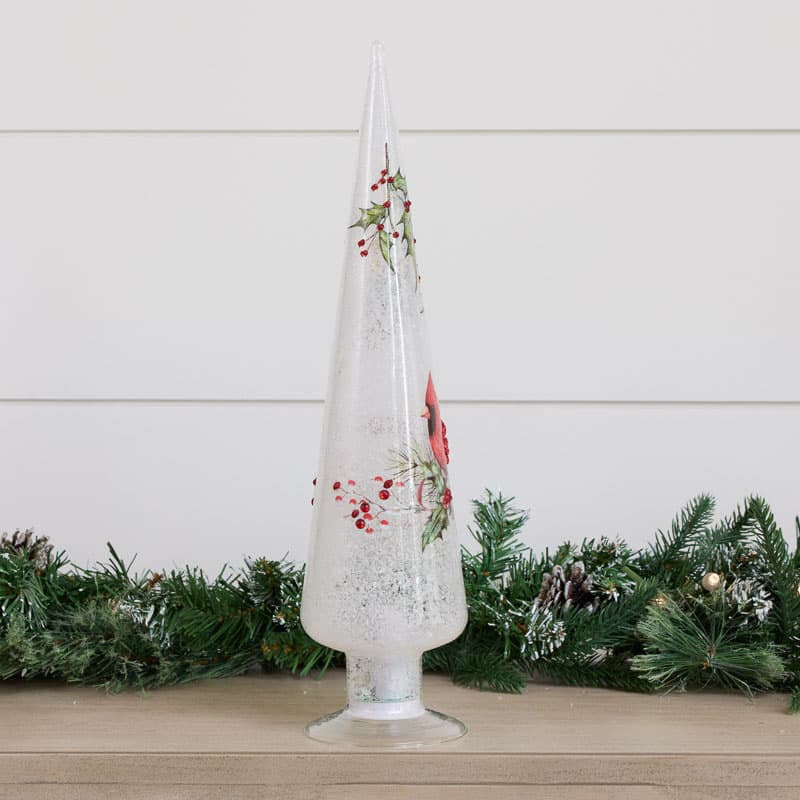 Cracker Barrel Christmas Cardinal LED Cone Tree