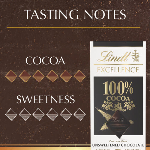 Lindt Chocolate 100% Cocoa Dark Chocolate EXCELLENCE Bar (1.7 oz)