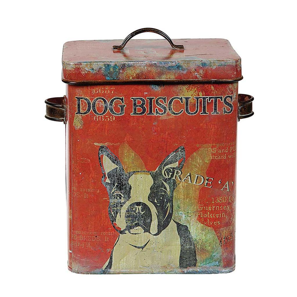 Cracker Barrel Tin Container "Dog Biscuits"