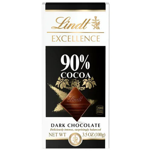 Lindt Chocolate 90% Cocoa Dark Chocolate EXCELLENCE Bar (3.5 oz)