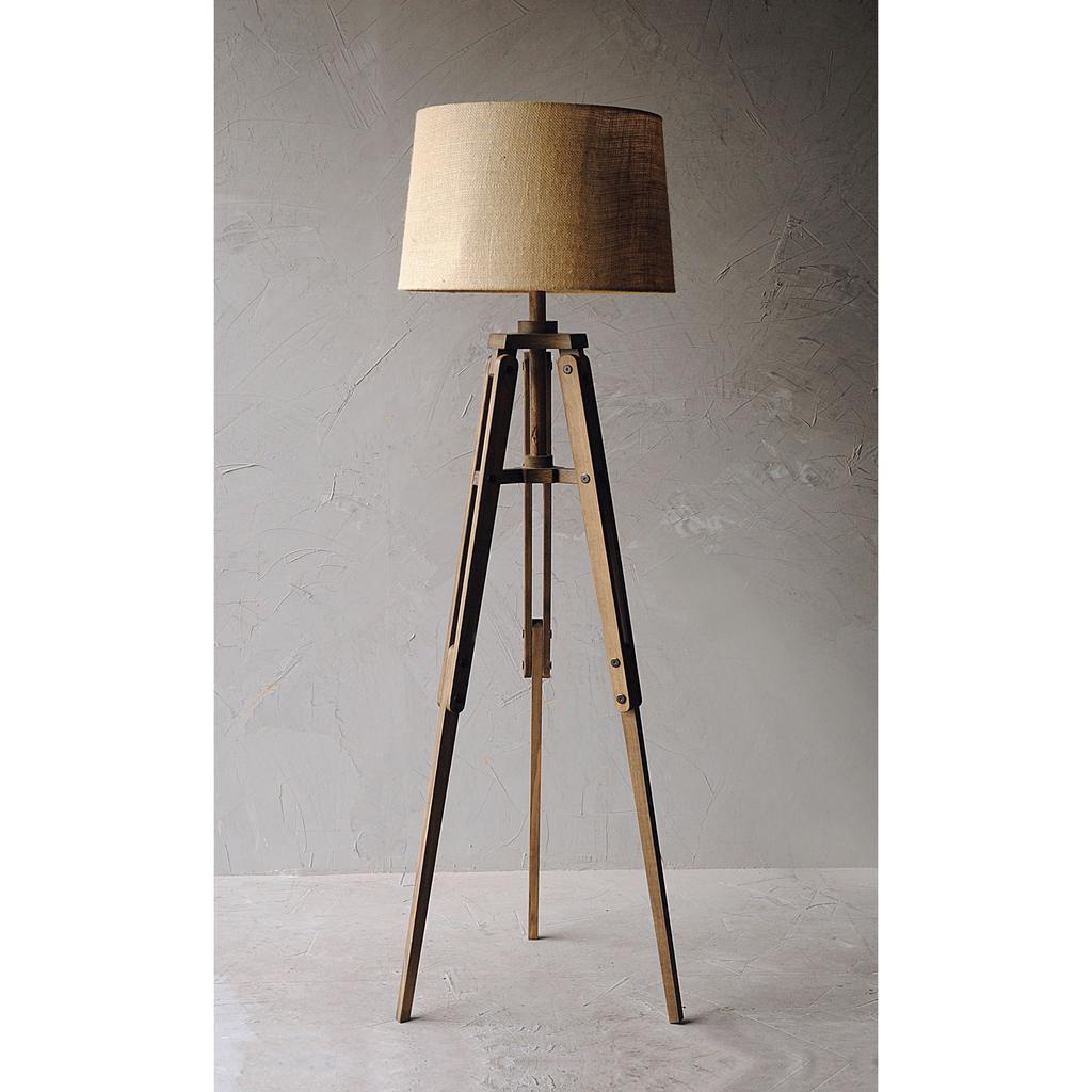 Cracker Barrel Mariner Wood Tripod Floor Lamp