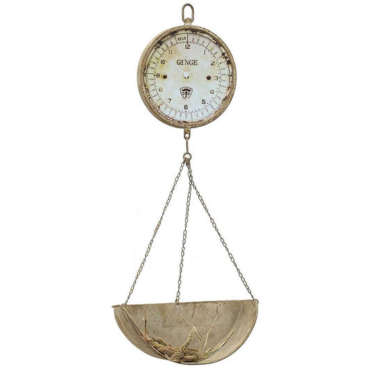 Cracker Barrel Metal Hanging Produce Scale Clock