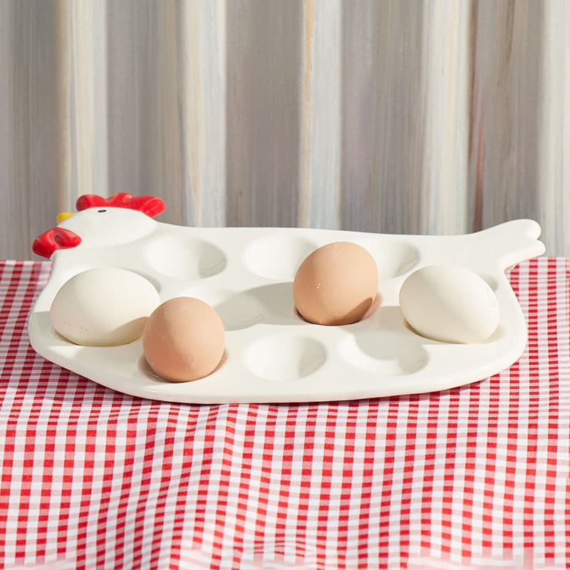 Cracker Barrel Ceramic Egg Plate