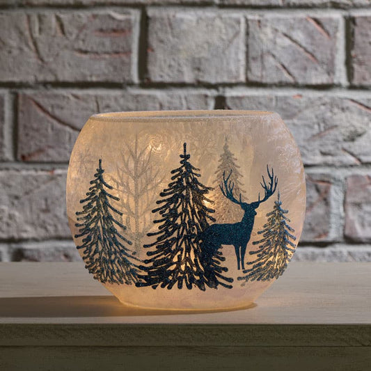 Cracker Barrel Blue Tree Deer Accent Light