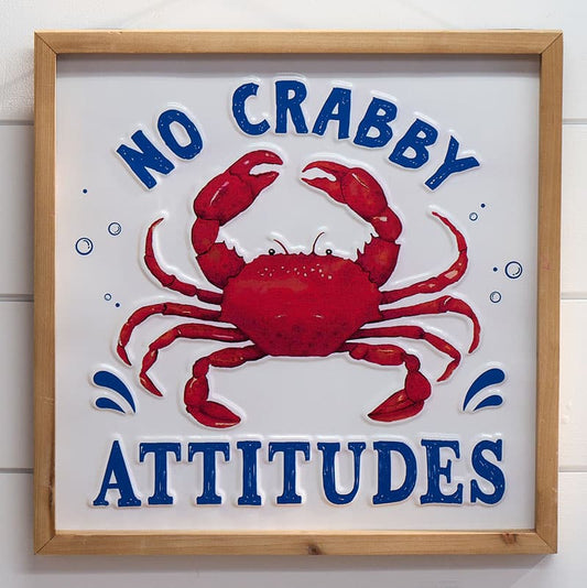 Cracker Barrel No Crabby Attitude Wall Decor