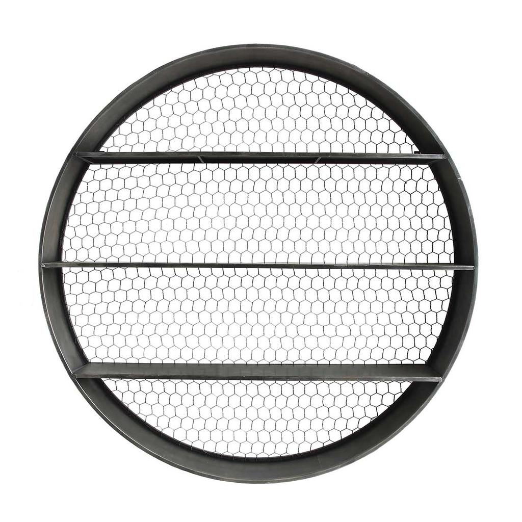 Cracker Barrel Round Metal Wall Shelves