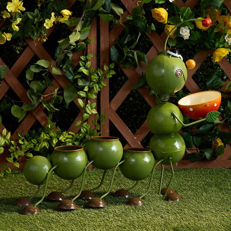 Cracker Barrel Metal Caterpillar Planter