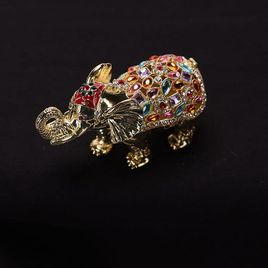 Cracker Barrel Jeweled Elephant Decorative Box