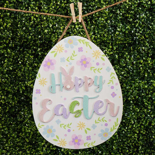 Cracker Barrel Wood Hoppy Easter Hanging Sign