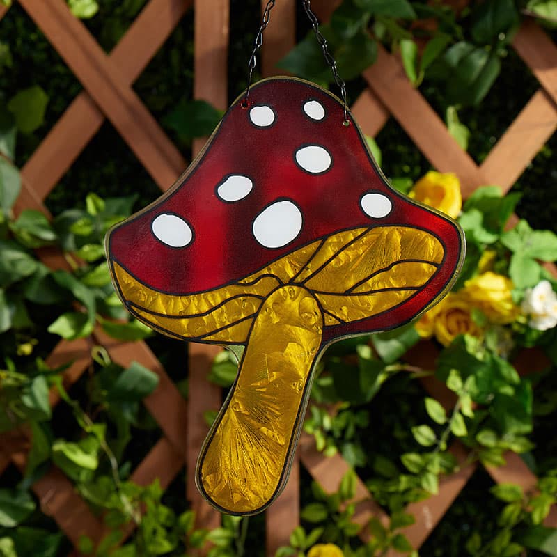 Cracker Barrel Glass Mushroom Wall Decor