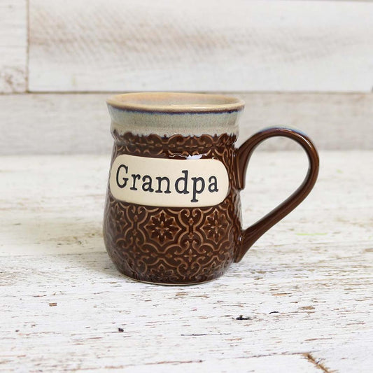 Cracker Barrel Grandpa Embossed Mug