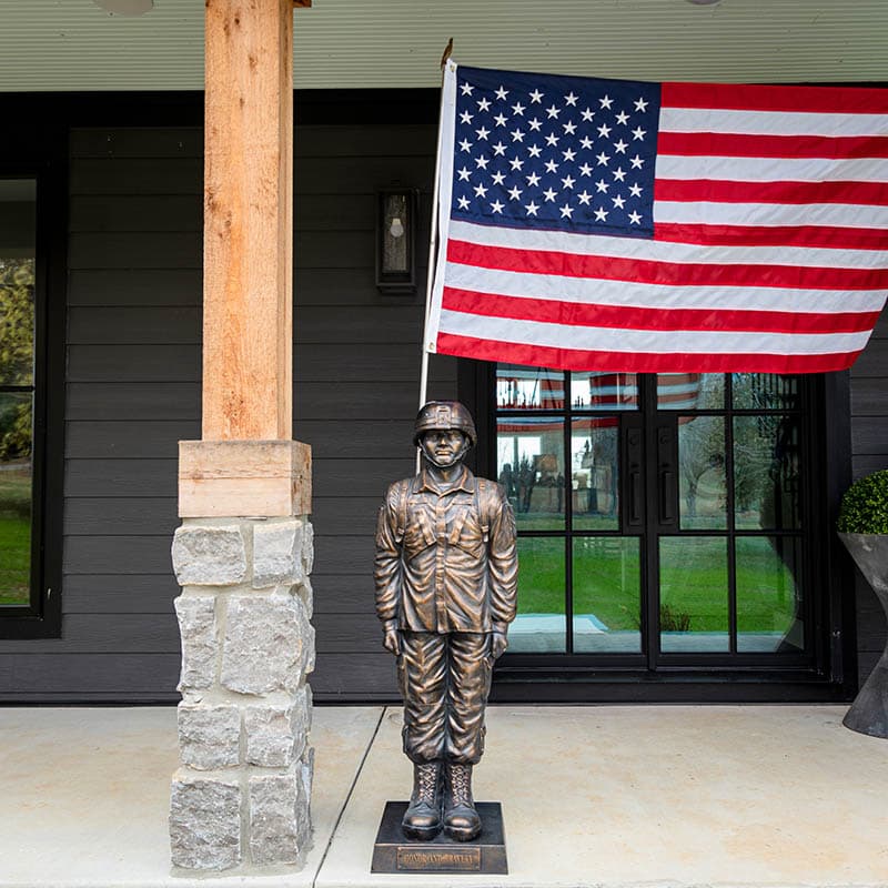 Cracker Barrel Soldier Flag Holder