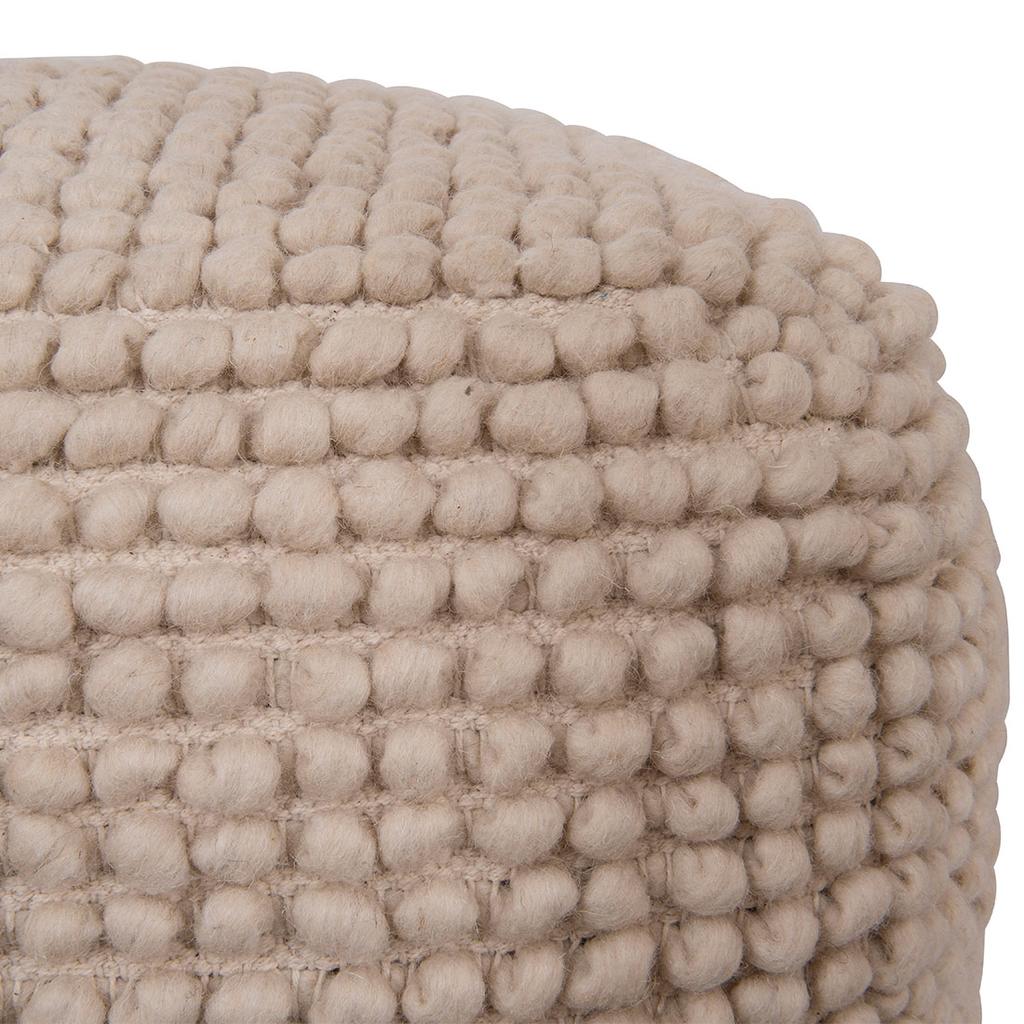 Cracker Barrel New Zealand Wool and Cotton Pouf