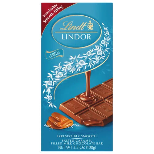 Lindt Chocolate Salted Caramel Milk Chocolate LINDOR Bar (3.5 oz)