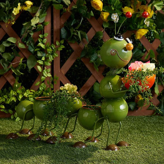 Cracker Barrel Metal Caterpillar Planter