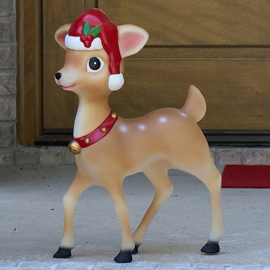 Cracker Barrel Standing Reindeer Boy Blow Mold