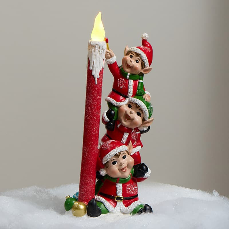 Cracker Barrel LED Elf Stack Candle