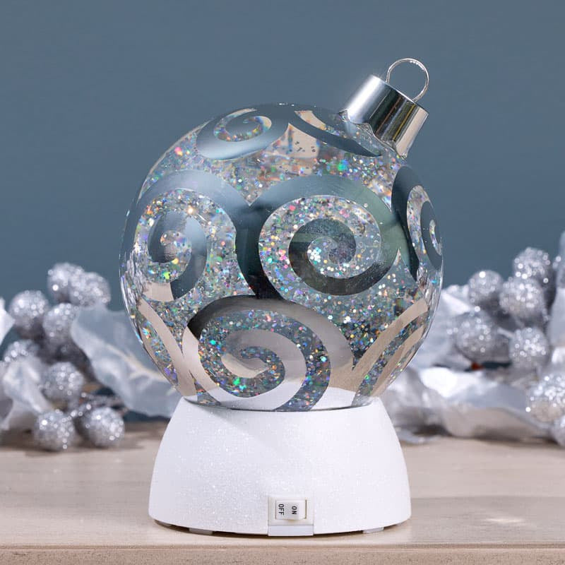 Cracker Barrel Ornament Ball Glitter Globe