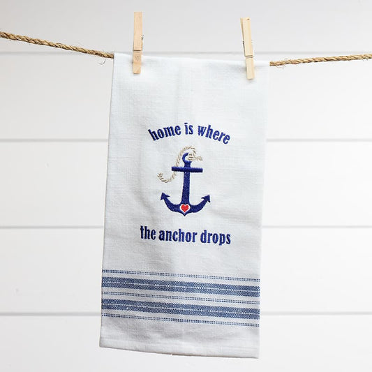 Cracker Barrel Anchor Slub Tea Towel