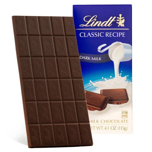 Lindt Chocolate Classic Recipe Dark Milk High Cocoa Chocolate Bar (4.1 oz)