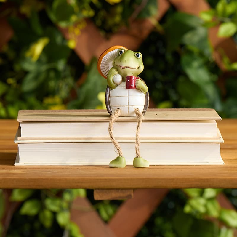 Cracker Barrel Turtle with Mushroom Shelf Sitter