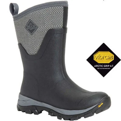 Muck Boot Company Women's Arctic Ice Mid Boot + Vibram Arctic Grip A.T. 3