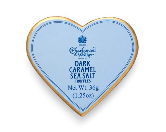 Charbonnel et Walker Dark Sea Salt Caramel Chocolate Truffles – Mini Heart