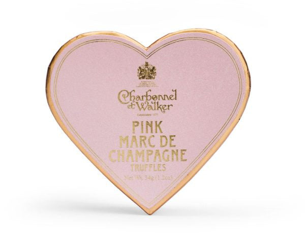 Charbonnel et Walker Pink Marc de Champagne Chocolate Truffles – Pink Mini Heart