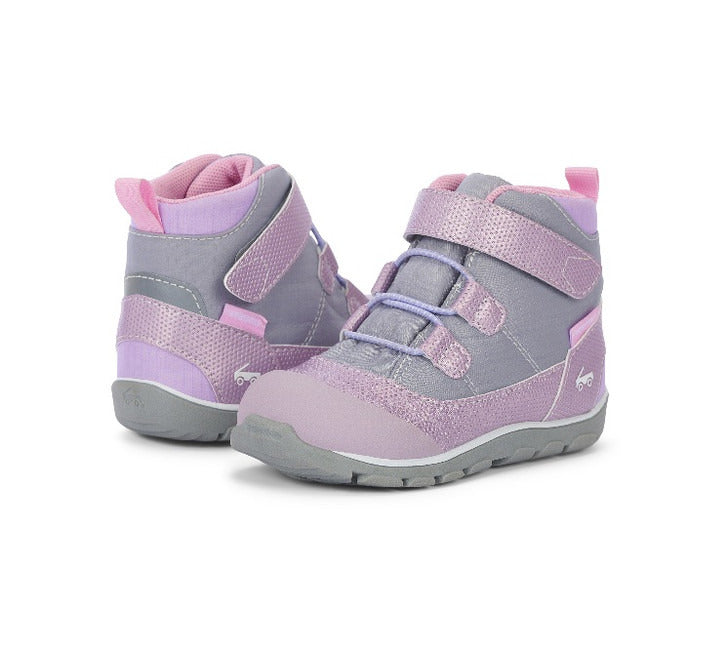 See Kai Run Girl's Sam II Waterproof Gray Mauve