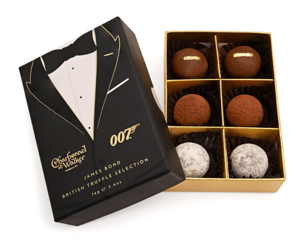 Charbonnel et Walker James Bond Black Tie Truffle Selection Box – 6 pieces