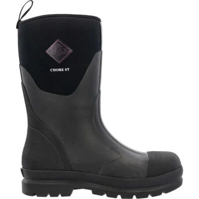 Muck Boot Company Women's Chore Classic Mid Steel Toe Boot - black