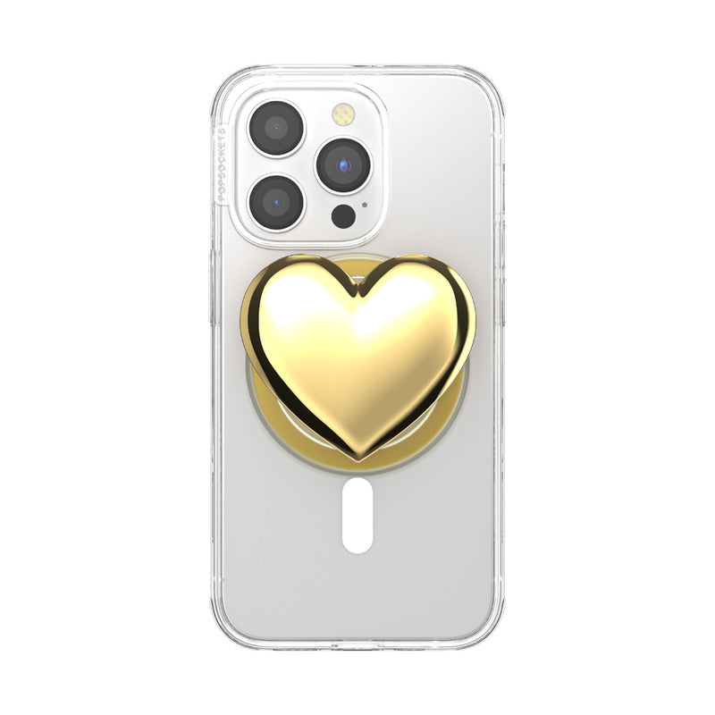 PopSockets Heart Of Gold PopGrip for MagSafe