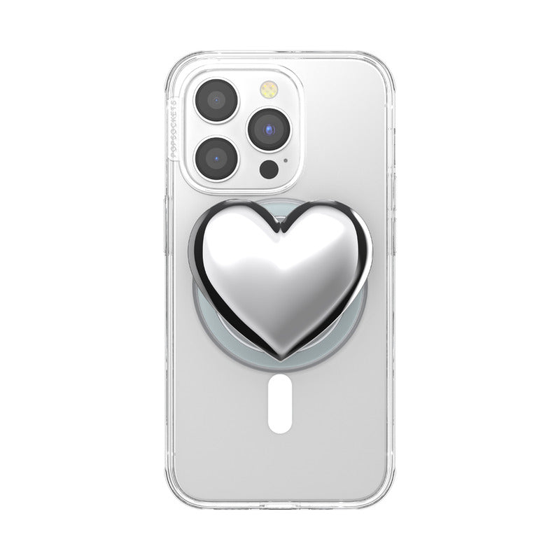 PopSockets Heart Of Silver PopGrip for MagSafe