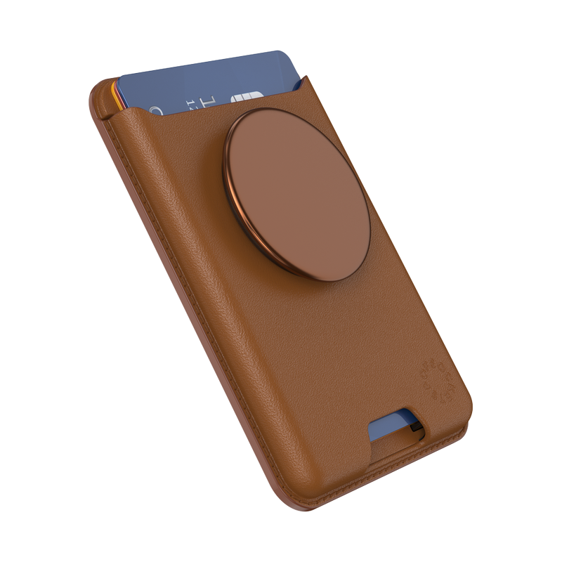 PopSockets Cognac Softgoods PopWallet+ for MagSafe